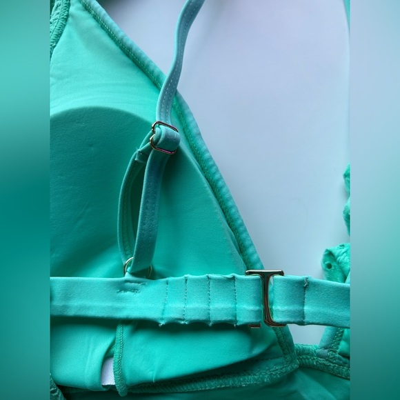 Betsey Johnson Green Swim Coverup with Ruffles - Picture 13 of 16